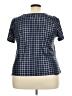 Como Blu Plaid Blue Short Sleeve T-Shirt Size 2X - photo 2