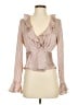 Dance & Marvel Brown Long Sleeve Blouse Size S - photo 1