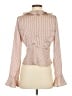 Dance & Marvel Brown Long Sleeve Blouse Size S - photo 2
