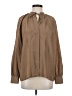 Vince. 100% Silk Brown Long Sleeve Silk Top Size XS - photo 1