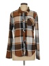 KRISTIN NICOLE Plaid Brown Long Sleeve Blouse Size L - photo 1