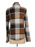 KRISTIN NICOLE Plaid Brown Long Sleeve Blouse Size L - photo 2