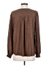 Mystree 100% Polyester Brown Long Sleeve Blouse Size M - photo 2