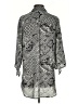 DressBarn 100% Polyester Paisley Silver 3/4 Sleeve Blouse Size S - photo 2