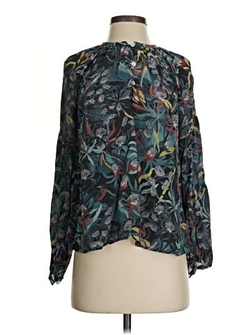 Chufy Long Sleeve Silk Top (view 1)