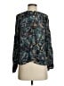 Chufy 100% Silk Teal Long Sleeve Silk Top Size S - photo 1
