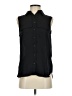 Worthington Black Sleeveless Button-Down Shirt Size XS - photo 1