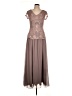JS Collections 100% Polyester Brown Cocktail Dress Size Lg - photo 1