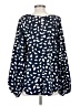 Umgee 100% Polyester Print Blue Long Sleeve Blouse Size S - photo 2