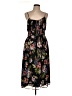 Unbranded 100% Polyester Tropical Black Casual Dress Size L (estimated) - photo 1