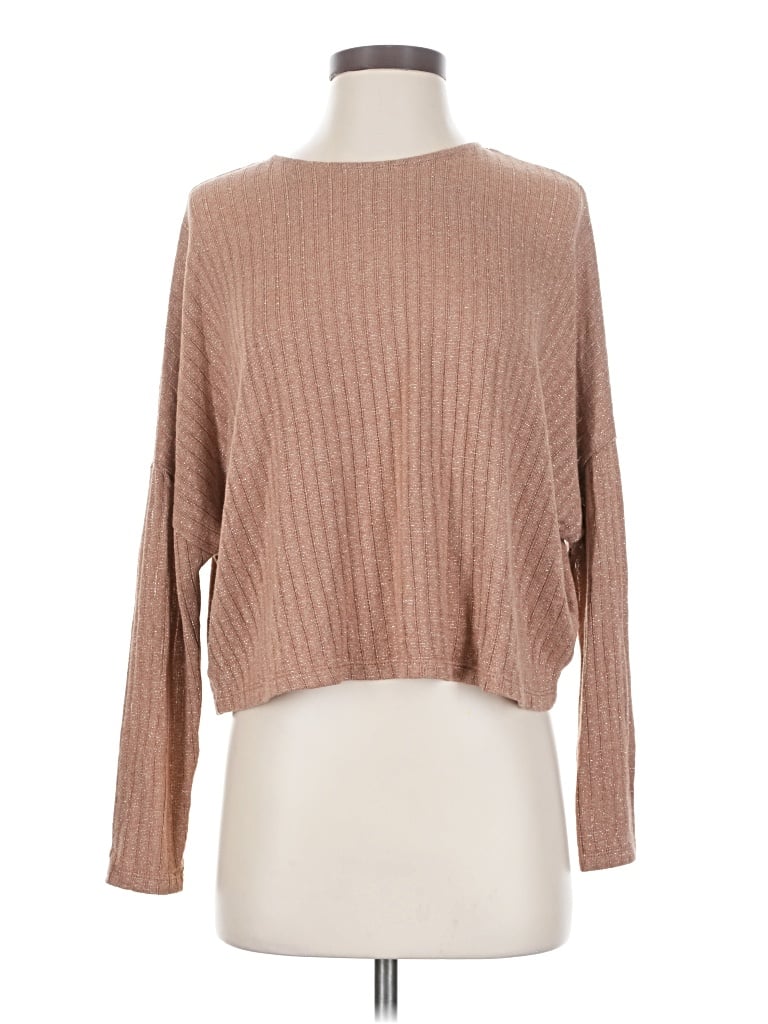 Pre-owned Zara Basic Pullover Sweater In Brown