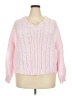 Shein Curve 100% Polyester Pink Pullover Sweater Size 2X - photo 1