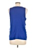 Elle 100% Polyester Blue Sleeveless Blouse Size M - photo 2