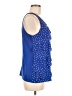 Elle 100% Polyester Blue Sleeveless Blouse Size M - photo 4