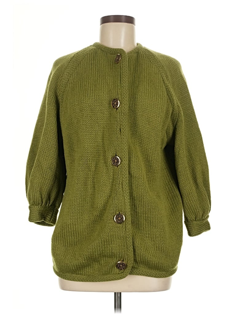 Pre-owned Unbranded Cardigan Sweater In Green