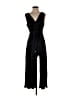RACHEL Rachel Roy 100% Polyester Stripes Black Silver Jumpsuit Size 2 - photo 1