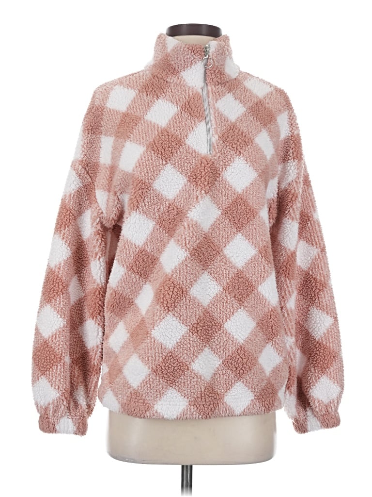 Pre-owned Mesh + Lace Fleece Jacket In Pink