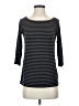 Yala Stripes Gray 3/4 Sleeve Top Size S - photo 1