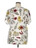 Unbranded 100% Polyester Floral Ivory Short Sleeve Blouse Size XL - photo 2