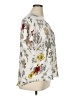 Unbranded 100% Polyester Floral Ivory Short Sleeve Blouse Size XL - photo 4