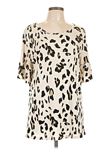 Tickled Teal Short Sleeve Blouse (view 1)