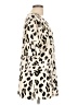 Tickled Teal Animal Print Ivory Short Sleeve Blouse Size L - photo 4