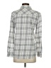 Soft Joie 100% Cotton Plaid Gray Long Sleeve Button-Down Shirt Size S - photo 2
