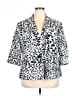 Le Bos 100% Polyester Animal Print White Blazer Size 20 - photo 1