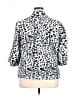 Le Bos 100% Polyester Animal Print White Blazer Size 20 - photo 2