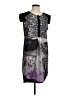 Trouve 100% Polyester Graphic Gray Casual Dress Size S - photo 1