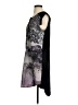 Trouve 100% Polyester Graphic Gray Casual Dress Size S - photo 5