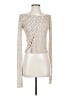 GATELESS 100% Polyester Ivory Tan Long Sleeve Top Size S (estimated) - photo 1