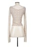 GATELESS 100% Polyester Ivory Tan Long Sleeve Top Size S (estimated) - photo 2