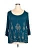 Spoiled Teal 3/4 Sleeve Top Size 2X - photo 1