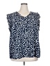 Shein Curve Blue Sleeveless Blouse Size 4X - photo 1