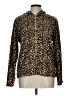 Assorted Brands 100% Polyester Animal Print Brown Cardigan Size L - photo 1