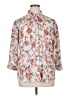 Cupio 100% Recycled Polyester Floral Ivory 3/4 Sleeve Blouse Size XL - photo 1