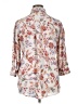 Cupio 100% Recycled Polyester Floral Ivory 3/4 Sleeve Blouse Size XL - photo 2