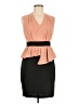 Rampage 100% Polyester Color Block Tan Cocktail Dress Size M - photo 1