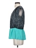 Ann Taylor 100% Polyester Teal Sleeveless Blouse Size S - photo 5