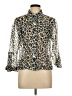 Ruby Rd. Animal Print Silver 3/4 Sleeve Blouse Size 10 - photo 1