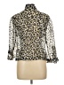 Ruby Rd. Animal Print Silver 3/4 Sleeve Blouse Size 10 - photo 2