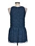 MICHAEL Michael Kors 100% Polyester Blue Sleeveless Blouse Size L - photo 2