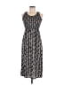 Notations 100% Rayon Graphic Black Casual Dress One size - photo 1