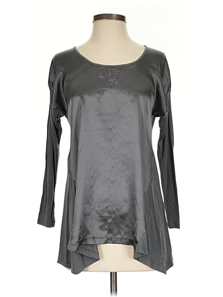 Pre-owned Design History Long Sleeve Blouse In Gray