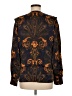 Classiques 100% Silk Paisley Black Long Sleeve Silk Top Size 6 - photo 2