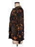 Classiques 100% Silk Paisley Black Long Sleeve Silk Top Size 6 - photo 5