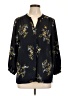 Gibson Floral Black 3/4 Sleeve Blouse Size L - photo 1