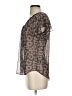 Express 100% Polyester Brown Short Sleeve Blouse Size XS - photo 5