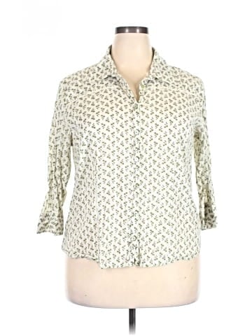 I.E. Relaxed 3/4 Sleeve Button-Down Shirt (view 1)